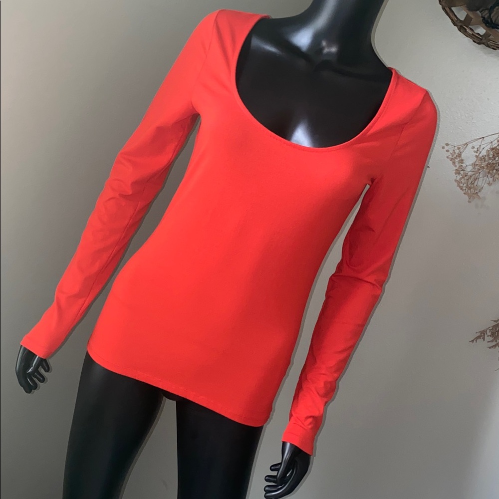 Victoria's Secret Vibrant Orange Long Sleeve Top